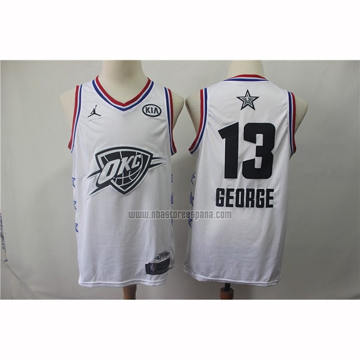 Camiseta All Star 2019 Oklahoma City Thunder Paul George NO 13 Blanco